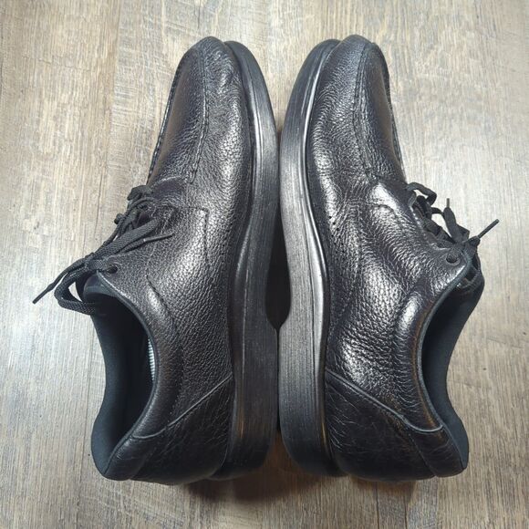 SAS Bout Time Lace Up Loafer Black Leather Mens 14 M Shoes Moc Toe USA Made - Picture 9 of 13